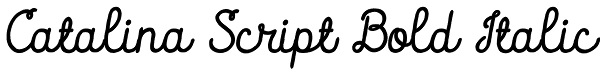 Catalina Script Bold Italic Font