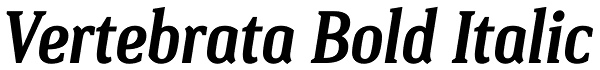 Vertebrata Bold Italic Font
