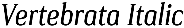 Vertebrata Italic Font