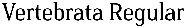 Vertebrata Regular Font