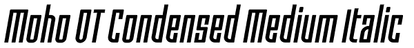 Moho OT Condensed Medium Italic Font