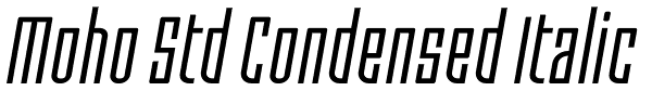Moho Std Condensed Italic Font