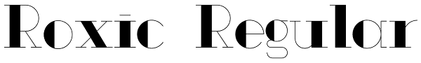 Roxic Regular Font