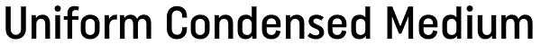 Uniform Condensed Medium Font