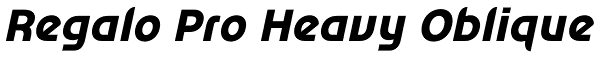 Regalo Pro Heavy Oblique Font