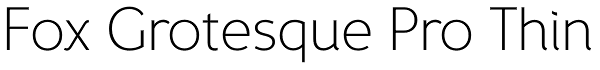 Fox Grotesque Pro Thin Font