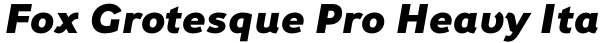 Fox Grotesque Pro Heavy Italic Font