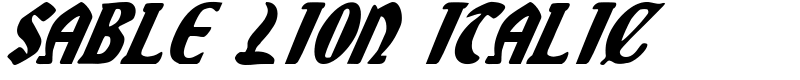Sable Lion Italic Font