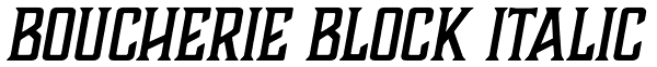 Boucherie Block Italic Font