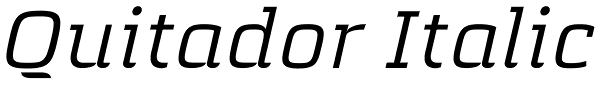 Quitador Italic Font