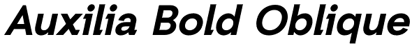 Auxilia Bold Oblique Font