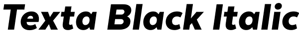Texta Black Italic Font