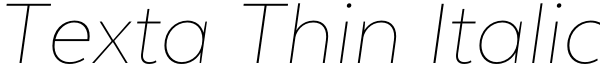 Texta Thin Italic Font