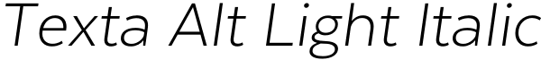 Texta Alt Light Italic Font