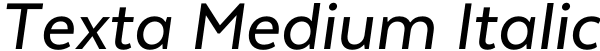Texta Medium Italic Font
