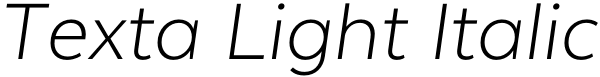 Texta Light Italic Font