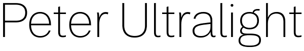 Peter Ultralight Font