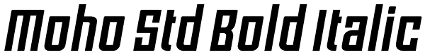 Moho Std Bold Italic Font