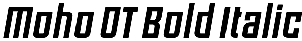 Moho OT Bold Italic Font