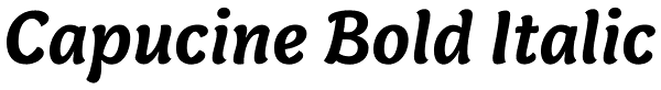 Capucine Bold Italic Font