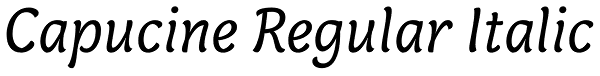 Capucine Regular Italic Font