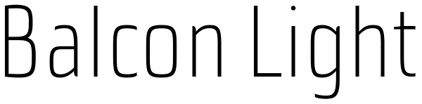 Balcon Light Font