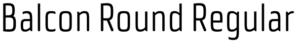 Balcon Round Regular Font