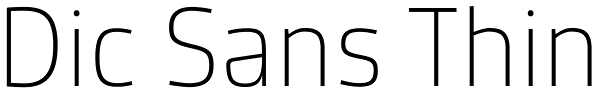 Dic Sans Thin Font