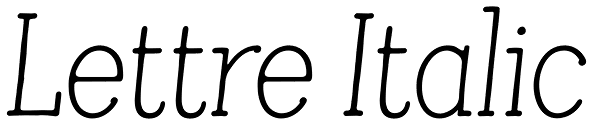 Lettre Italic Font