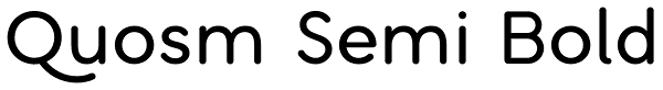 Quosm Semi Bold Font