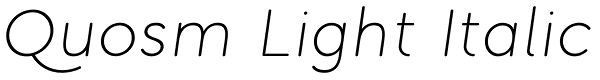 Quosm Light Italic Font