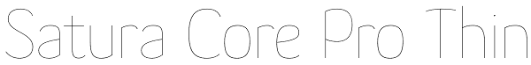 Satura Core Pro Thin Font