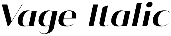 Vage Italic Font