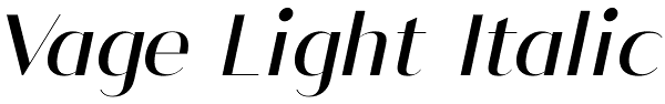 Vage Light Italic Font