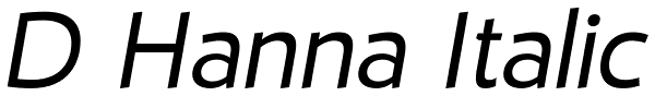D Hanna Italic Font