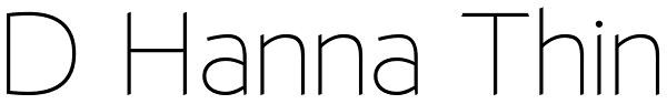 D Hanna Thin Font
