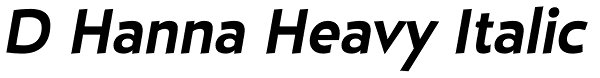 D Hanna Heavy Italic Font