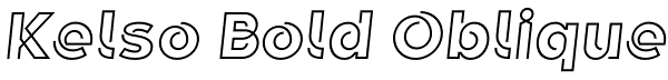 Kelso Bold Oblique Font