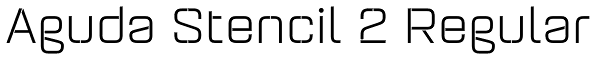 Aguda Stencil 2 Regular Font