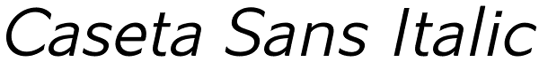 Caseta Sans Italic Font