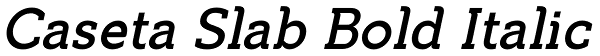 Caseta Slab Bold Italic Font