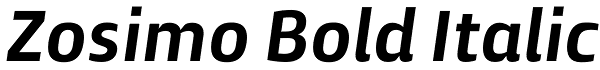 Zosimo Bold Italic Font