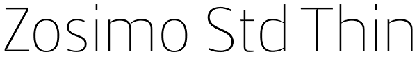 Zosimo Std Thin Font