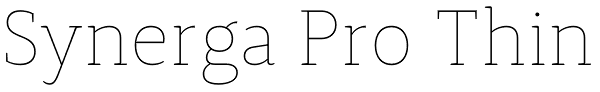 Synerga Pro Thin Font