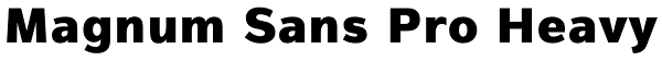 Magnum Sans Pro Heavy Font