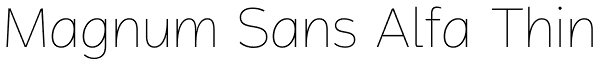 Magnum Sans Alfa Thin Font