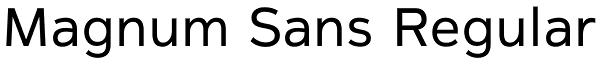 Magnum Sans Regular Font