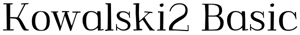 Kowalski2 Basic Font