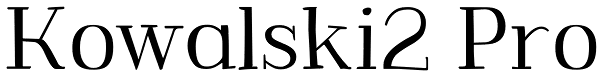 Kowalski2 Pro Font