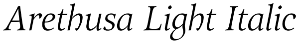 Arethusa Light Italic Font